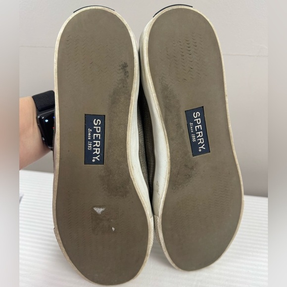 Sperry Lace-Less Seacoast Ripstop Canvas Boat Shoes STS97058 Women US 10M - Picture 8 of 11